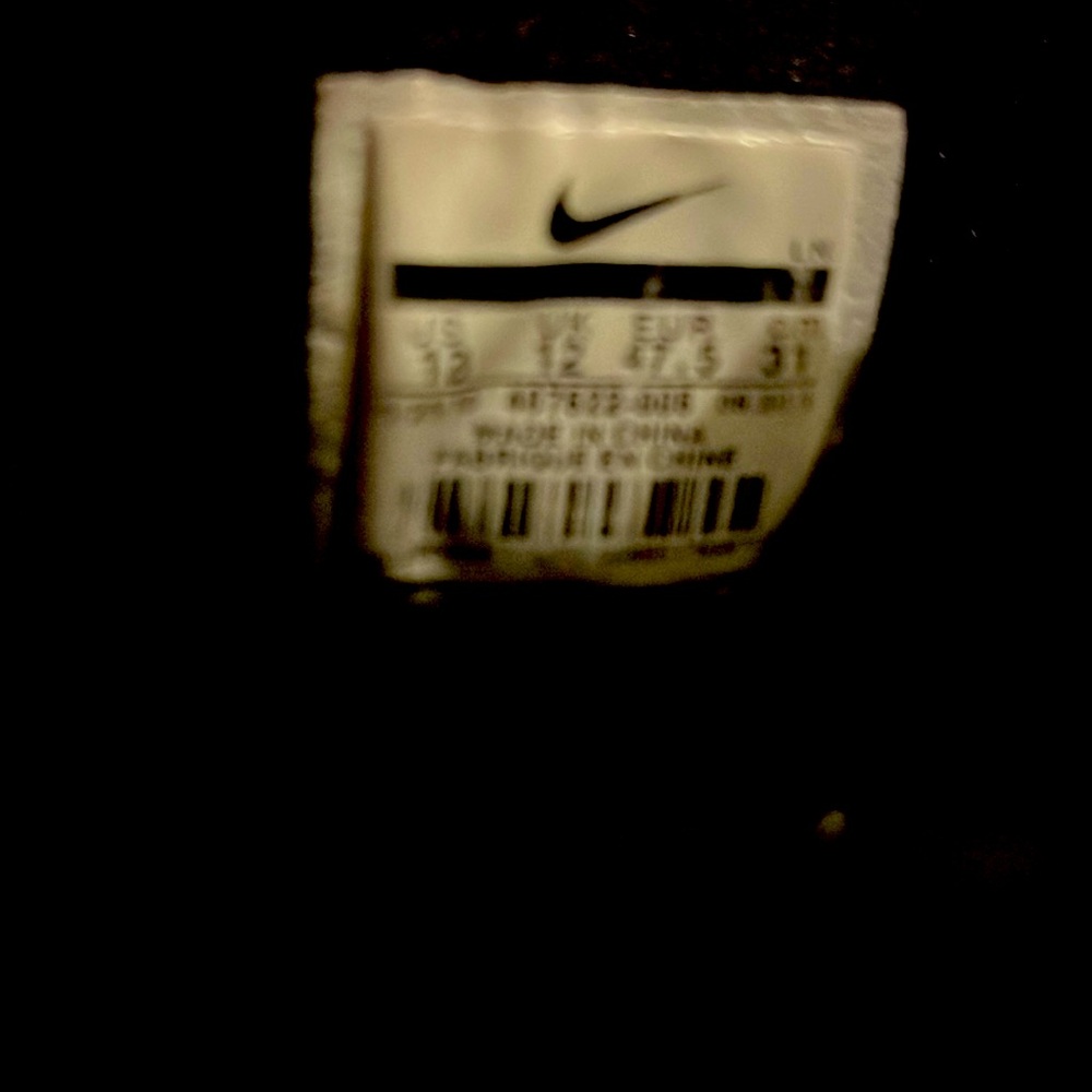Nike, men's size 12, black and green yellow, used